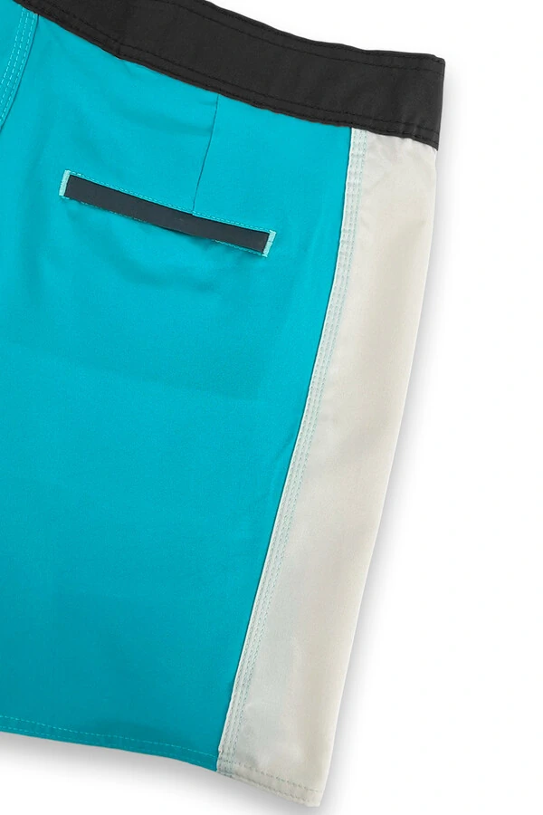 Bermuda retrô line Turquesa e Off White