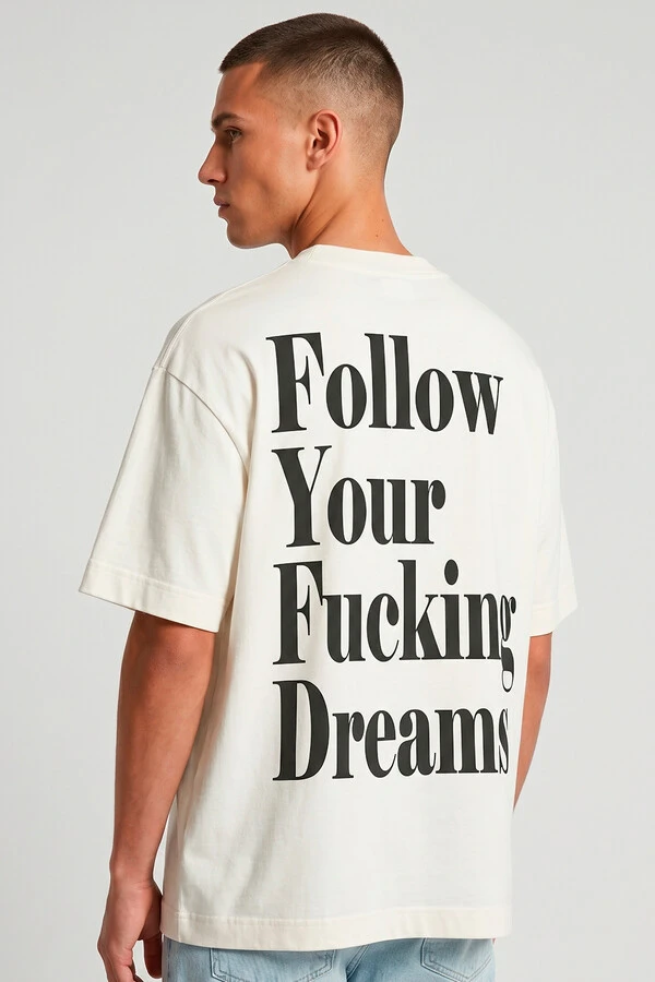 Camiseta oversized off white Dreams Back