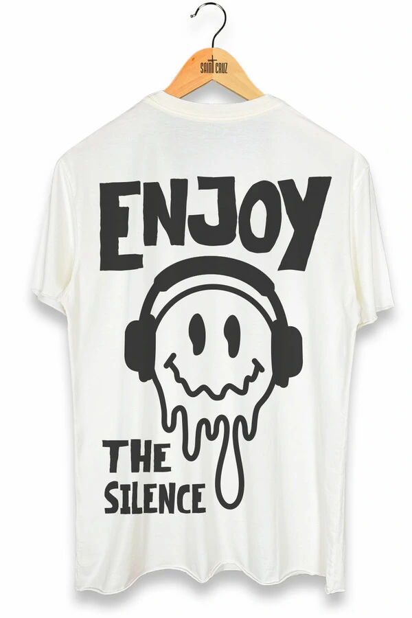 Camiseta estonada off white Enjoy Outlet