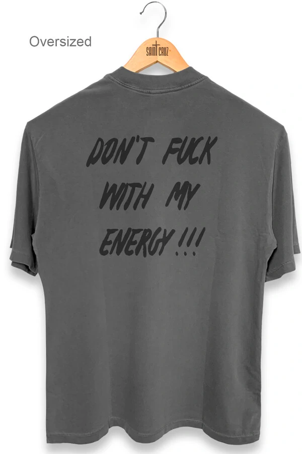 Camiseta oversized estonada chumbo Energy