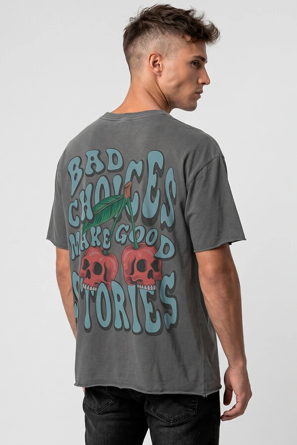 Camiseta estonada chumbo Cherry