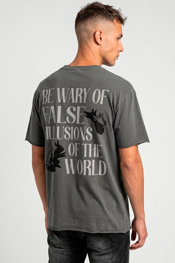Camiseta estonada chumbo False