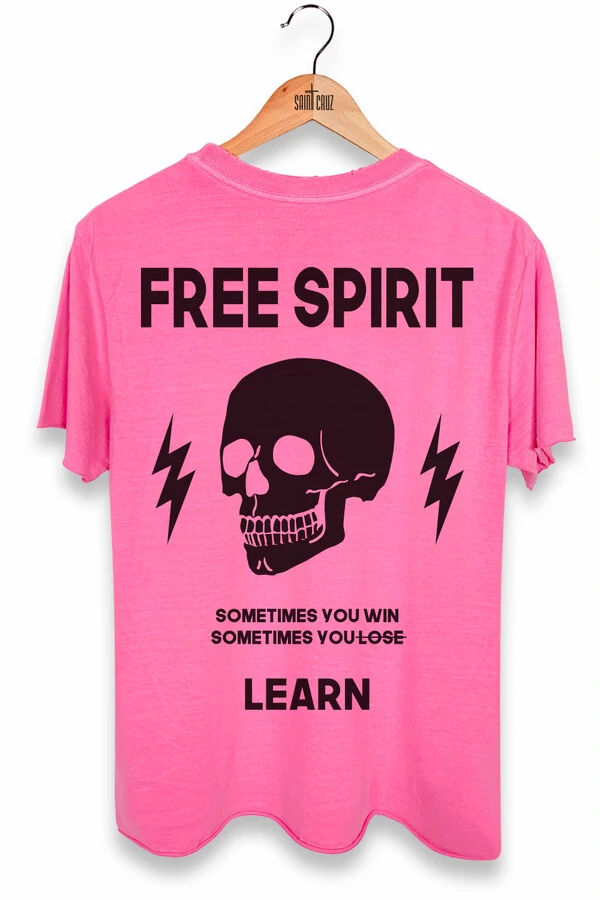 Camiseta estonada rosa Free