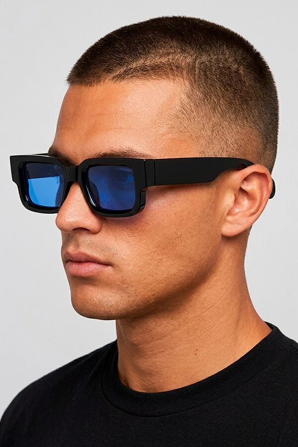 Óculos Illusion Preto (Lente Azul)
