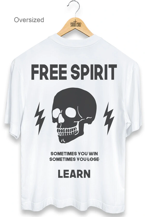 Camiseta oversized branca Free
