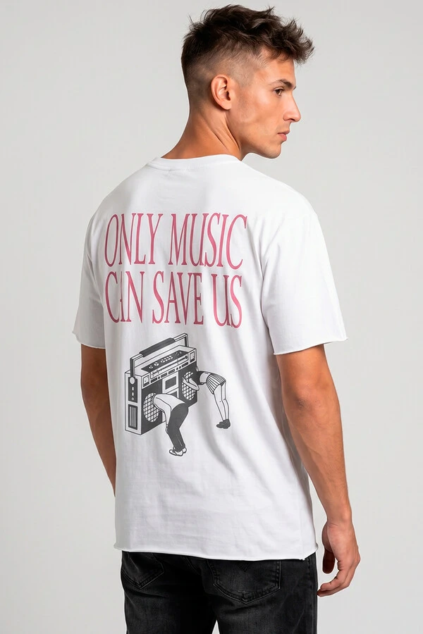 Camiseta branca Only Music