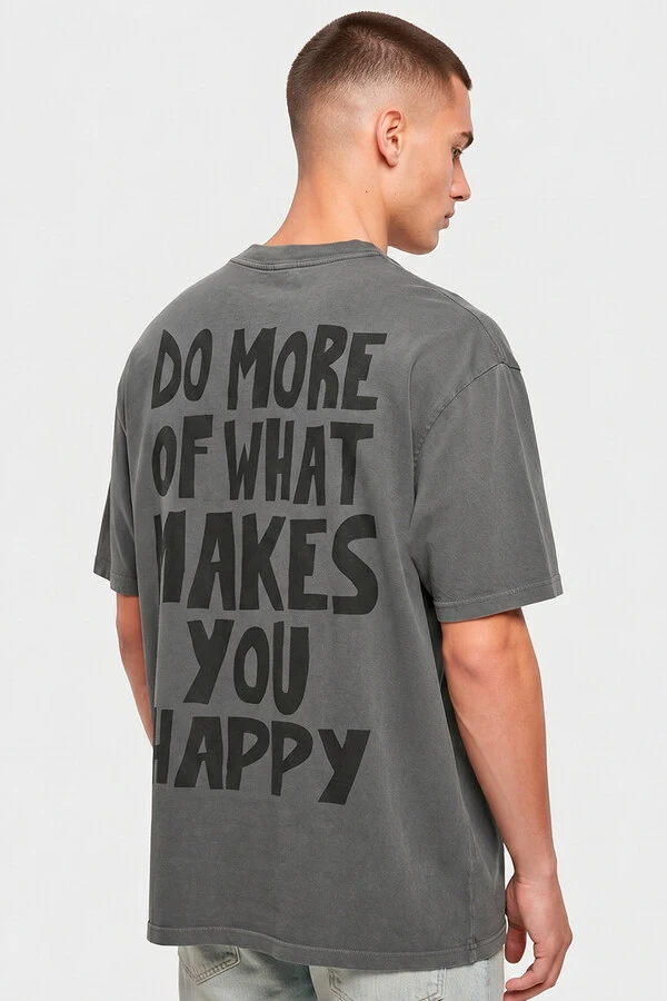 Camiseta oversized estonada chumbo Do More