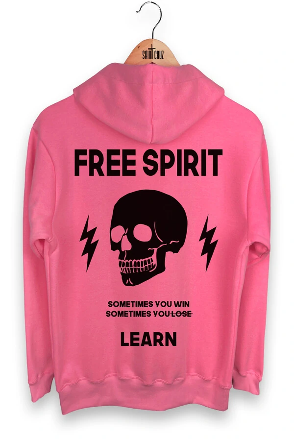 Blusa puff de moletom rosa Free