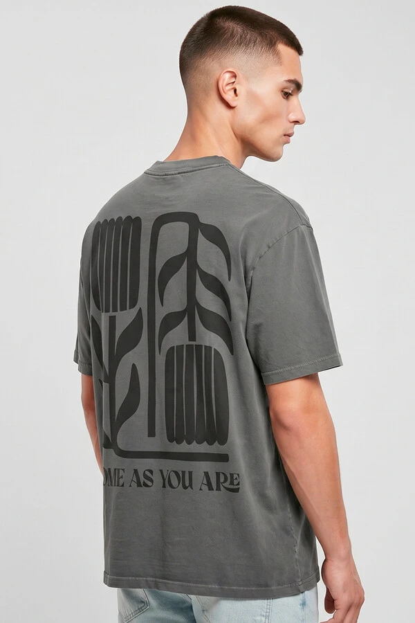 Camiseta oversized estonada chumbo Come As You Are