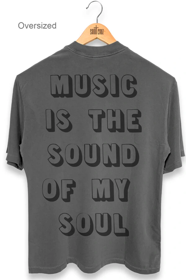 Camiseta oversized estonada chumbo My Soul