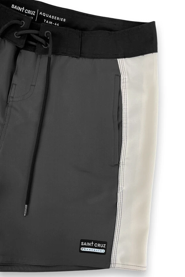 Bermuda retrô line Chumbo e Off White