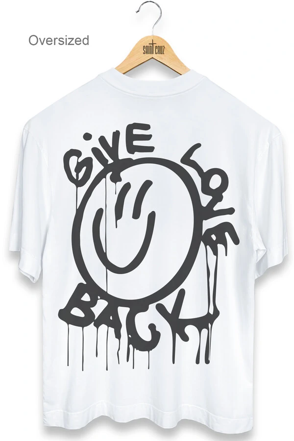 Camiseta oversized branca Give