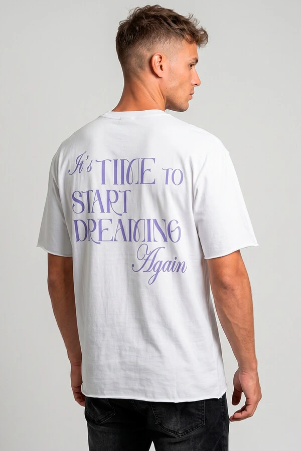 Camiseta branca Time Blue