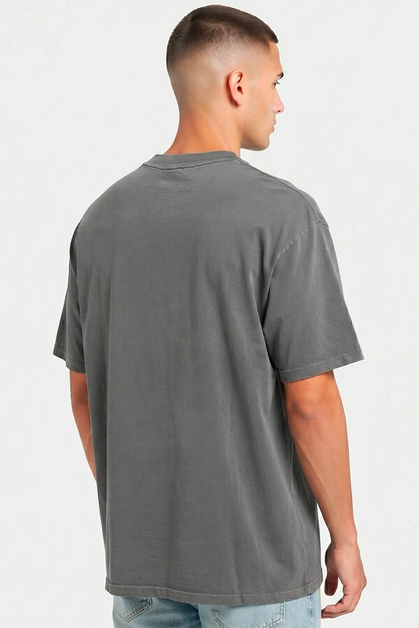 Camiseta oversized estonada chumbo Basic