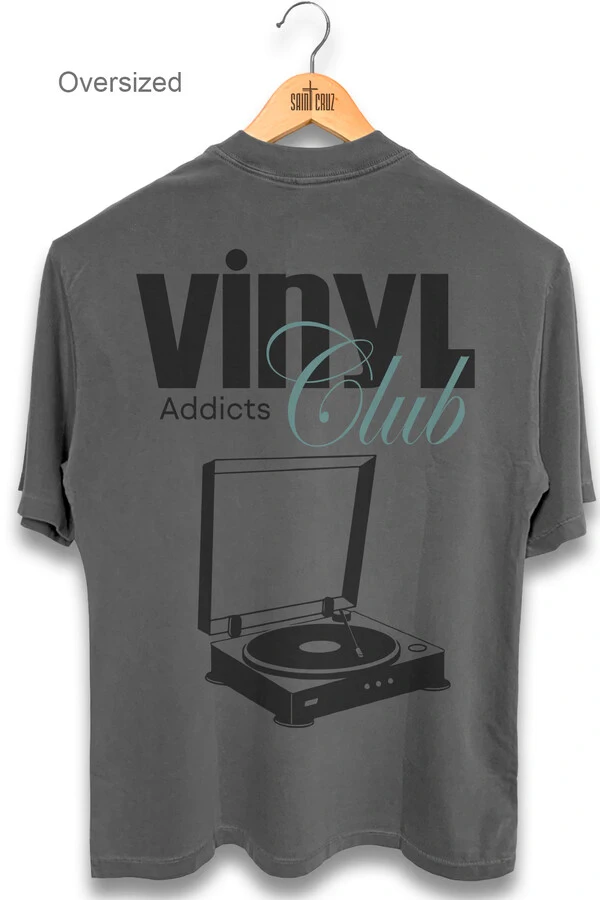 Camiseta oversized estonada chumbo Vinyl