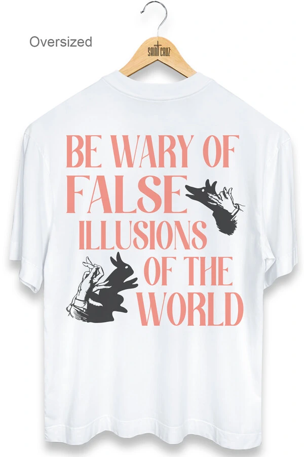Camiseta oversized branca False