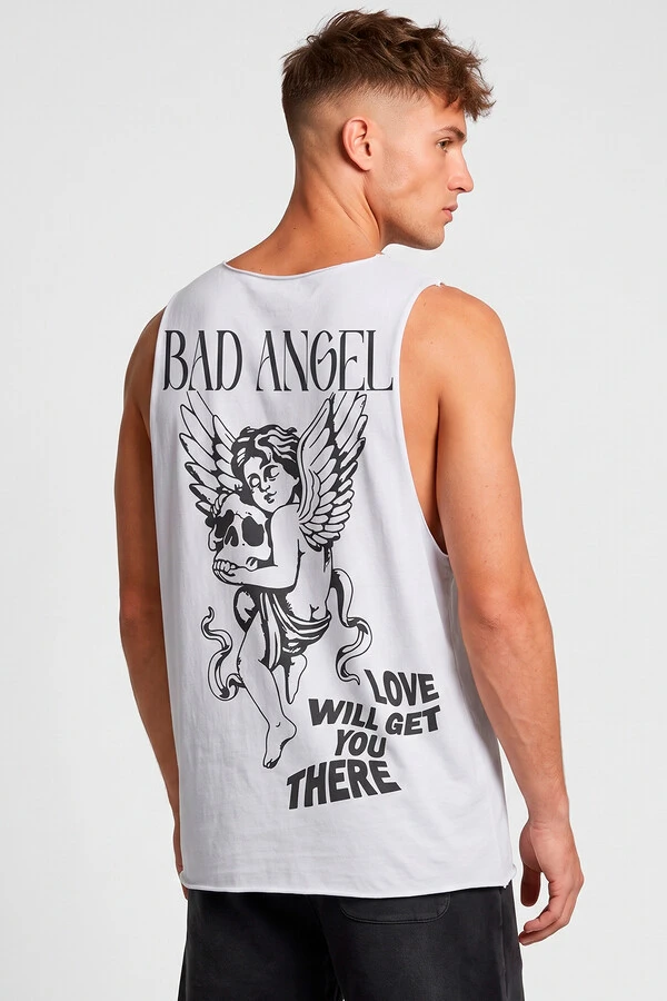Regata branca Bad Angel