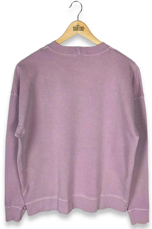 Blusa oversized de moletom estonado lilás Enjoy The Silence Front