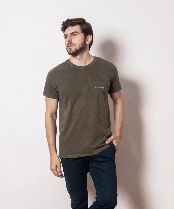 Camiseta Básica Estonada Olive