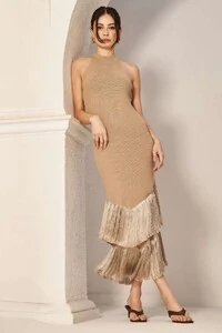 Vestido Tricot Franjas