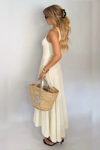 Vestido Plissado Tricot