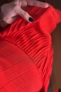 Vestido Plissado Tricot