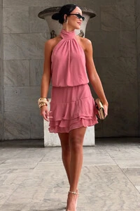 Vestido Gola Alta