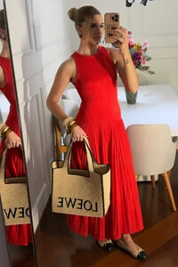Vestido Plissado Tricot