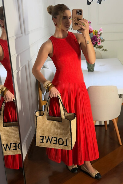Foto Vestido Plissado Tricot