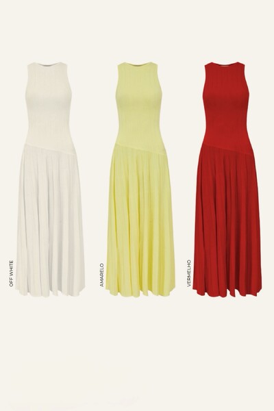 Foto Vestido Plissado Tricot