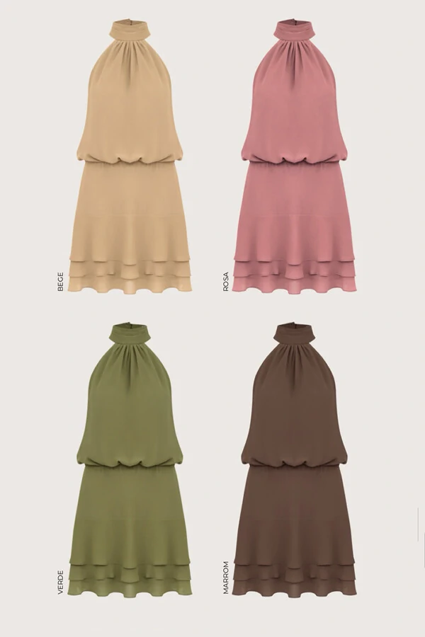 Vestido Gola Alta