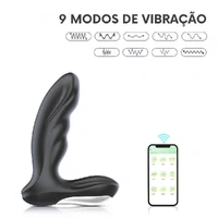 Massageador de Próstata Controlado por Aplicativo com Toque Aveludado