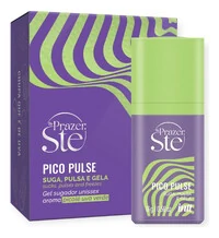 Gel Sugador Excitante Pico Pulse Beijável Unissex Vibra Pulsa e Gela Forte