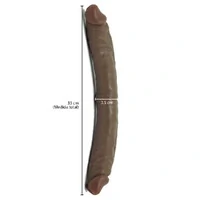 Pênis Duplo Havaiano Cor Rosa 33 cm x 3,5 cm