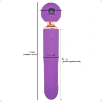 Vibrador Massageador 3 em 1 com Estimulador de Clitóris e Vai e Vem