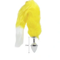 Plug Anal em Aço Inoxidável com Cauda Rabo de Pelúcia