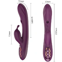 Vibrador Estimulador Clitoriano Ponto G Tripla Estimulação Super Macio Toque Aveludado