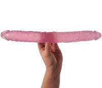 Pênis Duplo Havaiano Cor Rosa 33 cm x 3,5 cm