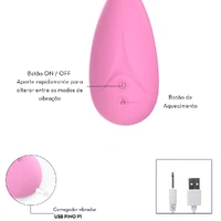 Massageador Estimulador com Aquecimento em Silicone Líquido