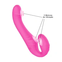 Vibrador Ponto G e Clitóris Strapless Recarregável - NV TOYS