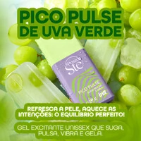 Gel Sugador Excitante Pico Pulse Beijável Unissex Vibra Pulsa e Gela Forte