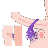 Anel Peniano com Vibração e Rotação De Língua Estimuladora De Clitóris
