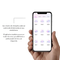 Cápsula Vibratória em Formato de Peixe por Aplicativo Toque Aveludado Suave