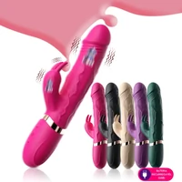 Vibrador com Estimulador Duplo Rabbit Ponto G e Clitóris com Veias