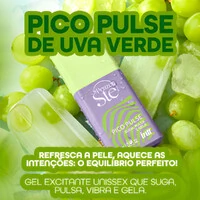 Gel Sugador Excitante Pico Pulse Beijável Unissex Vibra Pulsa e Gela Forte