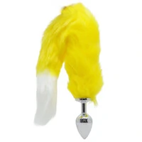 Plug Anal em Aço Inoxidável com Cauda Rabo de Pelúcia