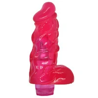 Prótese Big Boss Vermelho com Escroto e Vibro 16 cm x 4,5 cm