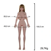 Boneca Realística 29,7 kg Sex Doll 155 cm