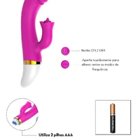 Vibrador Estimulador Clitoris Ponto G com Língua Mágica