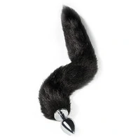 Plug Anal em Aço Inoxidável com Cauda Rabo de Pelúcia